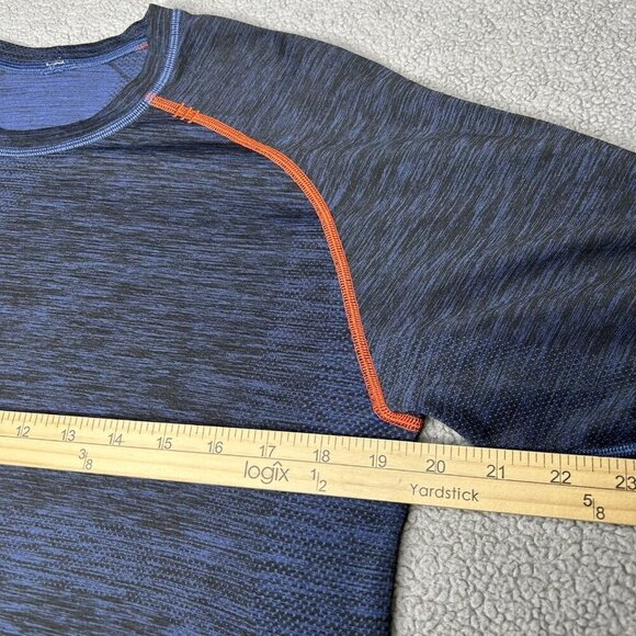 Lululemon Shirt Mens M/L Blue Metal Vent Tech Mesh Lightweight Athletic Gym - Picture 9 of 13